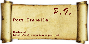 Pott Izabella névjegykártya